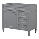 ZUN 36'' Bathroom Vanity without Top Sink, Modern Bathroom Storage Cabinet with 2 Drawers and a Tip-out N710P186084E