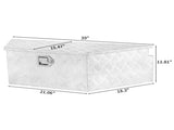 39" T-Shaped Aluminum 5-Groove Tool Box Single Lock Silver 80108634