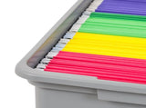 Plastic Storage Bins/File Boxes, Legal/Letter Size 18" L x 14.18 W x 10.87 H Gray Set of 3 79211152