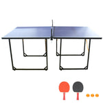 ZUN 6ft Mid-Size Table Tennis Table Foldable & Portable Ping Pong Table Set for Indoor & Outdoor Games 31727220