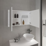 ZUN Bouti 19.7" H x 31.5" W Double Door Mirror Medicine Cabinet, Three interior Shelves for Bathroom, B200P240250