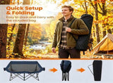 Navy Dual Person Heated Folding Camping Chair 4 Heating Zones 3 Temperature Levels, Heavy Duty 660 95735414