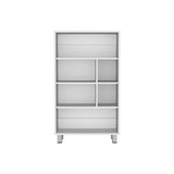 ZUN Bookcase 40.6" H, 6 shelves, 4 legs, White B097P250870