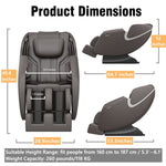 ZUN BOSSCARE Massage Chair Recliner with Zero Gravity, Full Body Airbag Massage Chair with Bluetooth W73047158