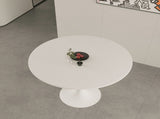 31.5" White Round Dining Table, Tulip Table Kitchen Dining Table 2-4 People with MDF Table Top & 20762417