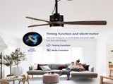 42" ABS Blades Outdoor Ceiling Fan with LED Light Remote Control,Quiet DC Motor 6 Speed W3775P459398