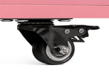 Pink MDF Folding Nail Desk with 2 Drawers, Cabinet Door & Storage Shelf 19266036