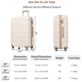 Luggage Sets New Model ABS Hardshell 3pcs Clearance Luggage Hardside Lightweight Durable Suitcase N726P203164R