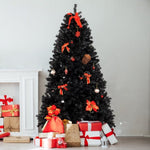 ZUN 7.5ft 2500 Branches Without Lights Without Pine Cones Tied Tree Structure Christmas Tree Black 48049194