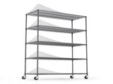 5 Tier 6000lbs Heavy Duty Adjustable Storage Rack Metal Shelf Wire Shelving Unit with Wheels & Shelf W155083056