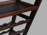 Solid Wood 18-Bottle Freestanding Wine Rack with Tabletop and Tray 88515684