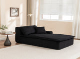 Left Armrest Chaise Lounge Chair Upholstered Sofa Bed No Assembly Required,Oversized Sleeper Chair W1170P333285
