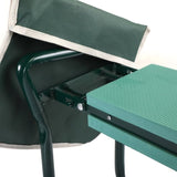 ZUN Outdoor 2-in-1 Garden Stool and Kneeler, Garden Bench with Tool Bags, Kneeling Pad, Gift for Parent, W2181P155115