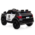 ZUN 12V Kids Police Ride On Car Electric Cars 2.4G Remote Control, LED Flashing Light, Music & Horn. 80051466