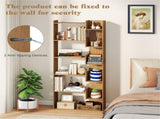 Natural 6-Tier Bookshelf Wooden Bookcase 40895702