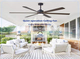 70" Ceiling Fan with Lights Quiet DC Motor Ceiling Fans 6 Speed Levels,Reversible Ceiling Fan, for W3596P443166