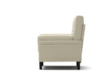 Ivory Corduroy Multi-Functional Adjustable Sofa, Convertible Lounge Chair and Guest Bed W570P195334