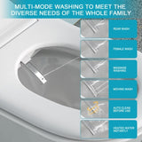 Smart Toilet with Bidet Built in, Auto Open & Close, Elongated Heated seat, Foot Sensor Flush, LED W1243P203356