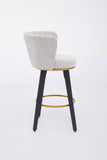 Countereight Bar Stools Set of 2, 360&deg Swivel Upholstered Barstools with Backs and Metal Legs, 26" W2725P252443