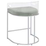 Grey and Chrome Acrylic Back Stools B062P145683