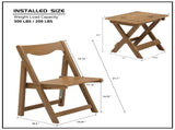 HIPS Material Outdoor Bistro Set Foldable Small Table and Chair Set with 2 Chairs and Rectangular W1209107732