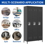 ZUN 3 Door 72"H Metal Lockers With Lock for Employees,Storage Locker Cabinet for Home Gym Office School T2398P285652