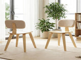 Set of 2 Dining Chair Set , Teddy Velvet Upholstery & Plush Padded Design 44117233