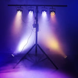 ZUN 18W 7 LED RGBW UV 6in1 Par Light Plastic Stage DJ Strobe Beam Light Show Decor SHE-FP0718F 06945907