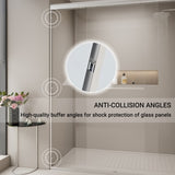 56-60 in. W x 72 in. H Double Sliding Shower Door, Semi-frameless Bypass Bathroom Sliding Door with W1573P239436