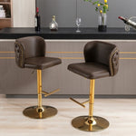 ZUN Furniture,Swivel Barstools Adjusatble Seat Height, Modern PU Upholstered Bar Stools with the whole 76385710