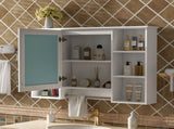 3-in-1 Bathroom Mirror Cabinet, 42 inch Wall Mounted Medicine Cabinet with Adjustable Shelf & Soft N710P358613K