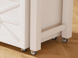 74.8" Kitchen Island Extendable Dining Table & Power Outlet - Rolling Storage Cart on Wheels 37564725