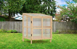 2 Tier Foldable Cold Frame Greenhouse, Portable Wooden Greenhouse Garden Cold Frame Raised Planter W2831P241974