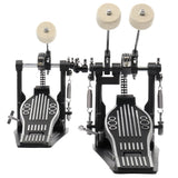 ZUN Wool Felt Hammer Double Drum Pedal Professional Double Bass Drum Pedal Black 75386905