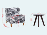 Coffee Table & Armchair Set,Vintage Luxury Style, high-back reading chair & 65092679