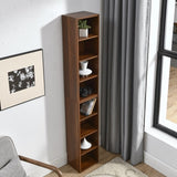 8-Tier Media Tower Rack, CD DVD Slim Storage Cabinet with Adjustable Shelves, Tall Narrow Bookcase W487P318934