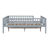 Full Size Daybed Wood Bed with Two Drawers, Gray WF301868AAE