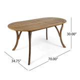 Acacia Wood 70" Dining Table 62917.00