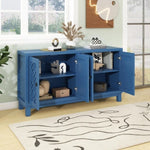 ZUN Large Storage Space Sideboard, 4 Door Buffet Cabinet with Pull Ring Handles for Living, Dining 39069160