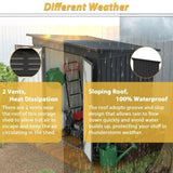 ZUN 6 x 4 ft Outdoor Storage Shed, All Weather Tool Shed for Garden, Backyard, Lawn, Black W2505P173291