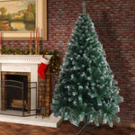 ZUN 6FT Iron Leg White PVC 812 Branches Christmas Tree 46802039