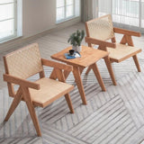 Beige and Natural Accent Chair B062P209169