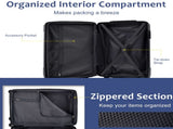 Hardshell, Lightweight Durable ABS Suitcases with Double Wheels, Expandable 28-inch Checked N730P296747C