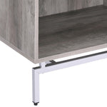 ZUN Weathered Grey Oak and White Accent Table B062P181407