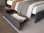 ZUN Full Bed Frame, Storage Headboard with Charging Station, Solid and Stable, Noise Free, No Box Spring W2129P262892