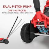 3 Ton Big Wheel Hydraulic Car Jack for Trucks, SUVs, ATVs, Red 21238072
