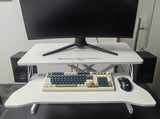 32 Inch Desk Converter, Height Adjustable Sit to Stand Riser, Dual Monitor and Laptop Workstation 64781257