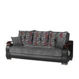 PrimeNest Urbanova Collection Upholstered Convertible Sofabed with Storage, Grey B030P286559