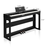 ZUN GDP-104 88 Keys Full Weighted Keyboards Digital Piano with Furniture 73010645