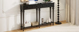 TREXM Entryway Table with 4 Drawers, Retro Console Table with Open Shelf for Entryways, Living N715P202860B